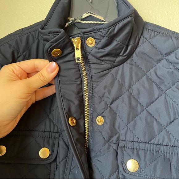 Talbots Navy Blue Quilted Puffer Full Zip Jacket Size XS Petite - Picture 3 of 7